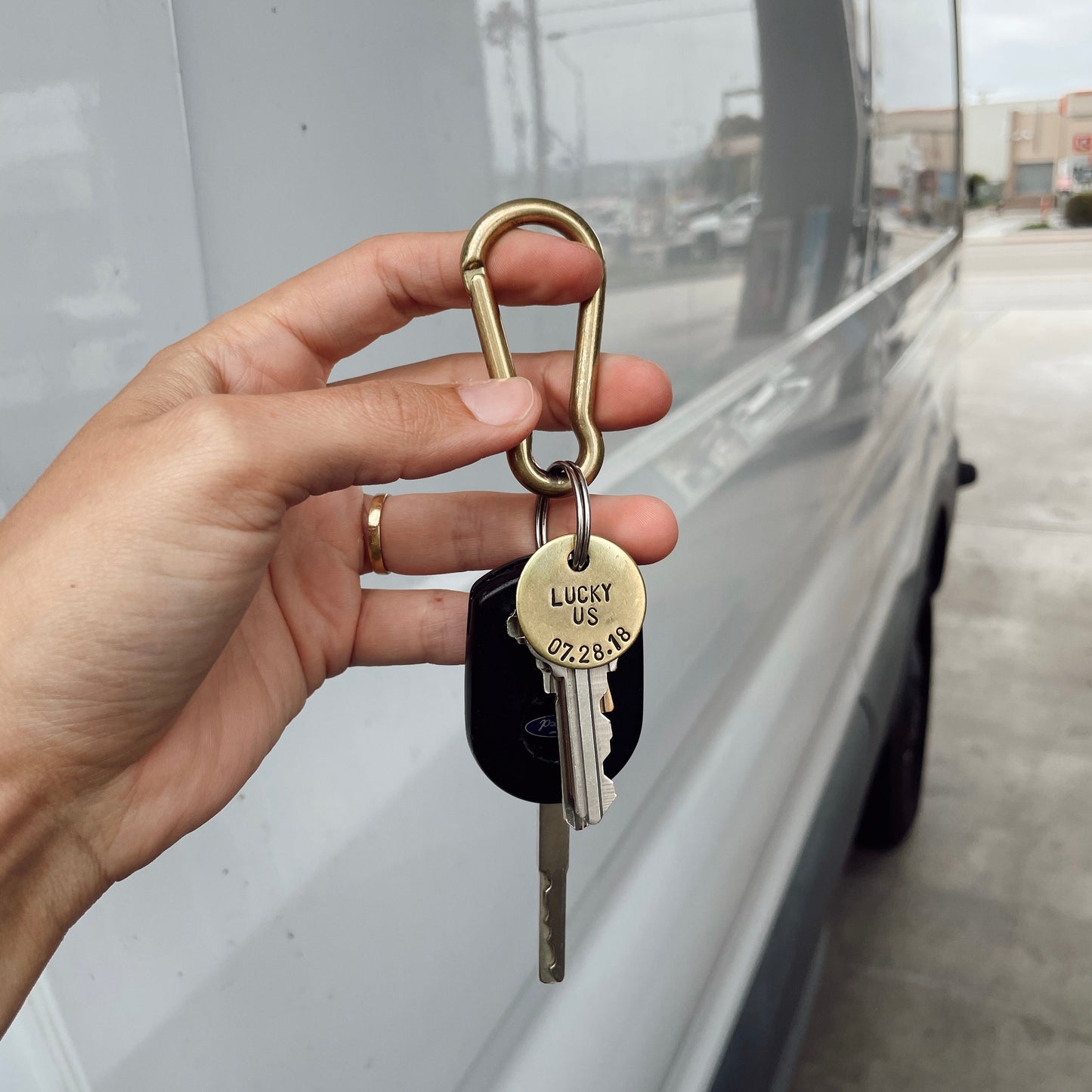 Custom Small Brass Key Tag