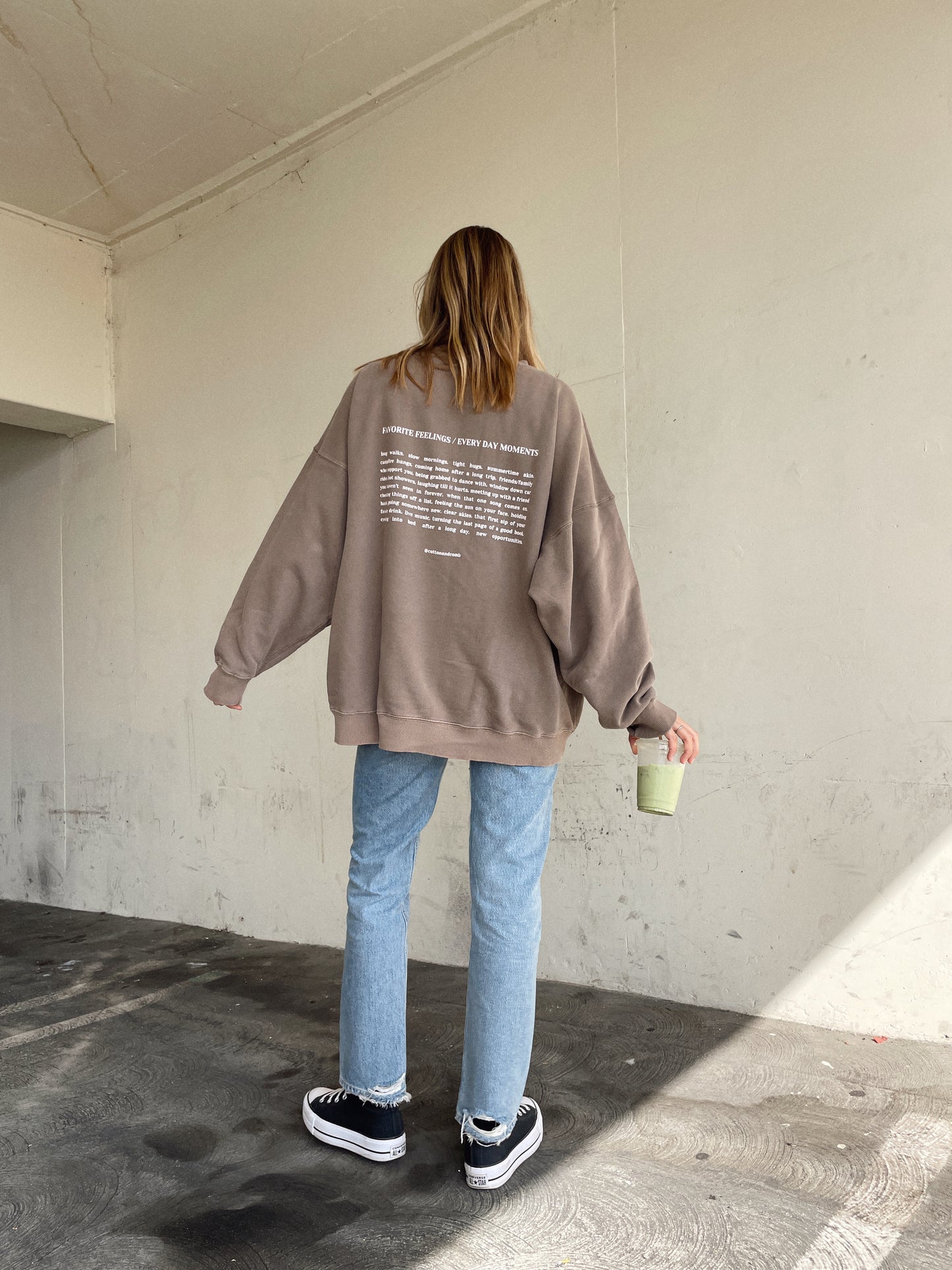 "Favorite Feelings" Organic Cotton Crewneck