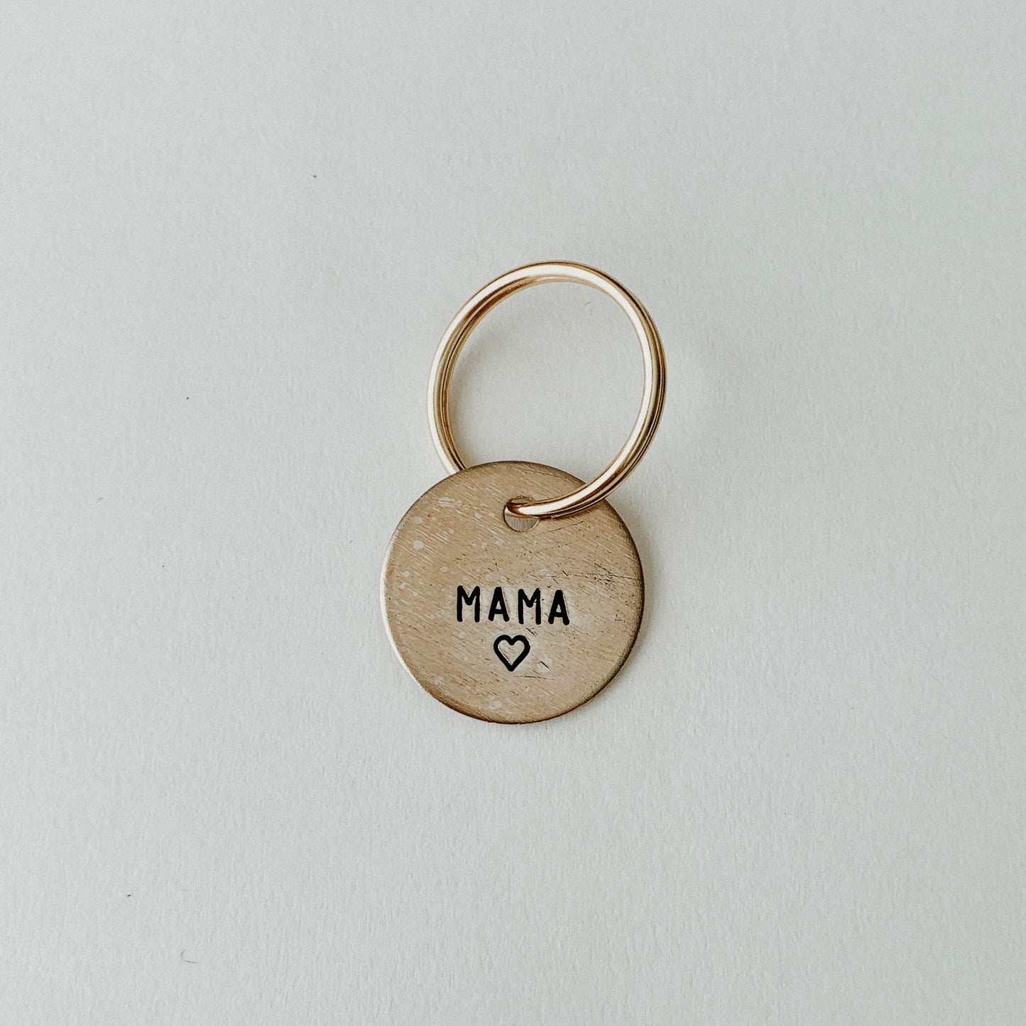 Mama / Small Brass Key Tag