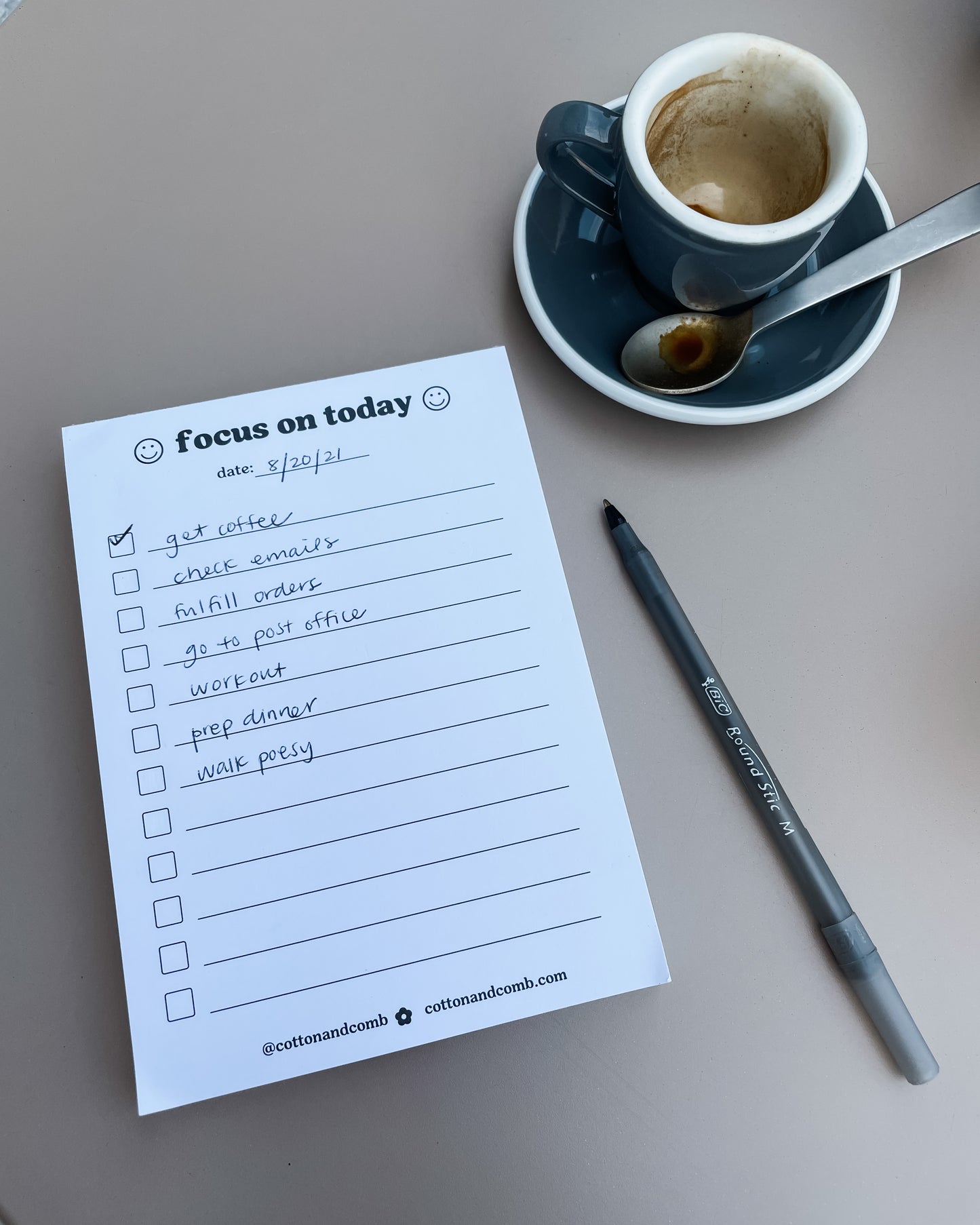 "Focus on Today" To-Do List Notepad