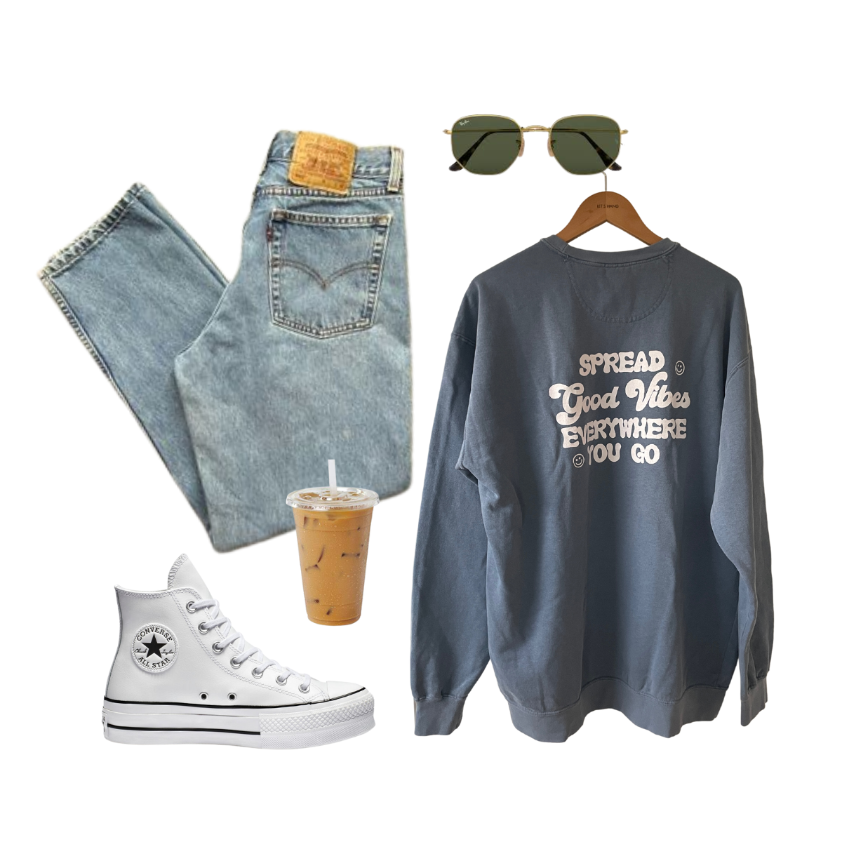 “Spread Good Vibes” Crewneck Sweatshirt