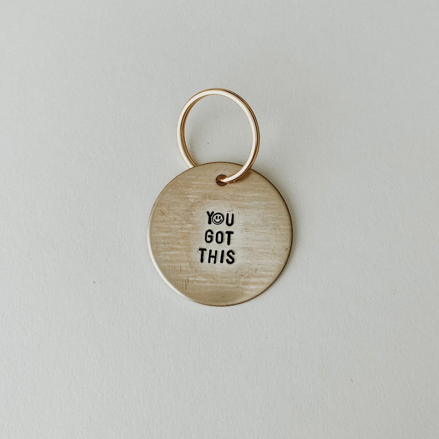 You Got This :) / Large Brass Key Tag