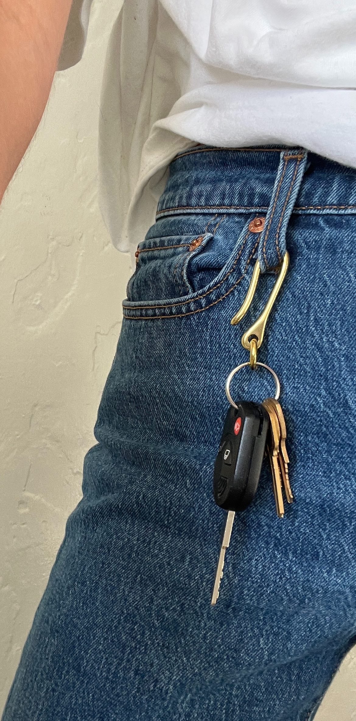 Brass Keychain Custom,key Hook,custom Keychain,brass Key Ring  Hook,leathercraft Hardware,safety Hook,brass Oval Screw Locking Carabiner 