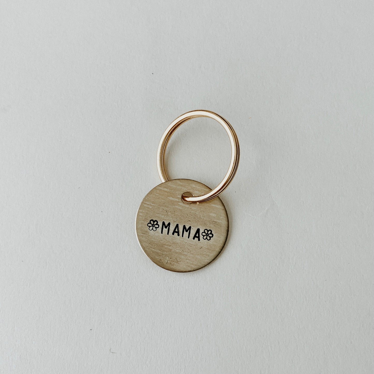 Mama / Small Brass Key Tag